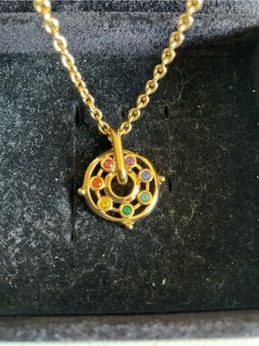 Pandora Avenger Pendant Necklace with Multicolor Gems